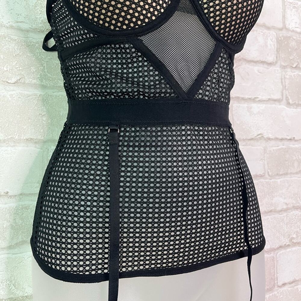 NWT Frederick’s of Hollywood Evetta Black Corset Lingerie - Picture 4 of 12